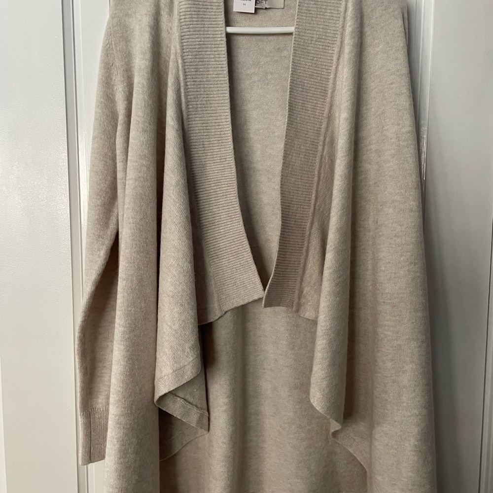 LOFT Cream Women's Poncho Sweater
